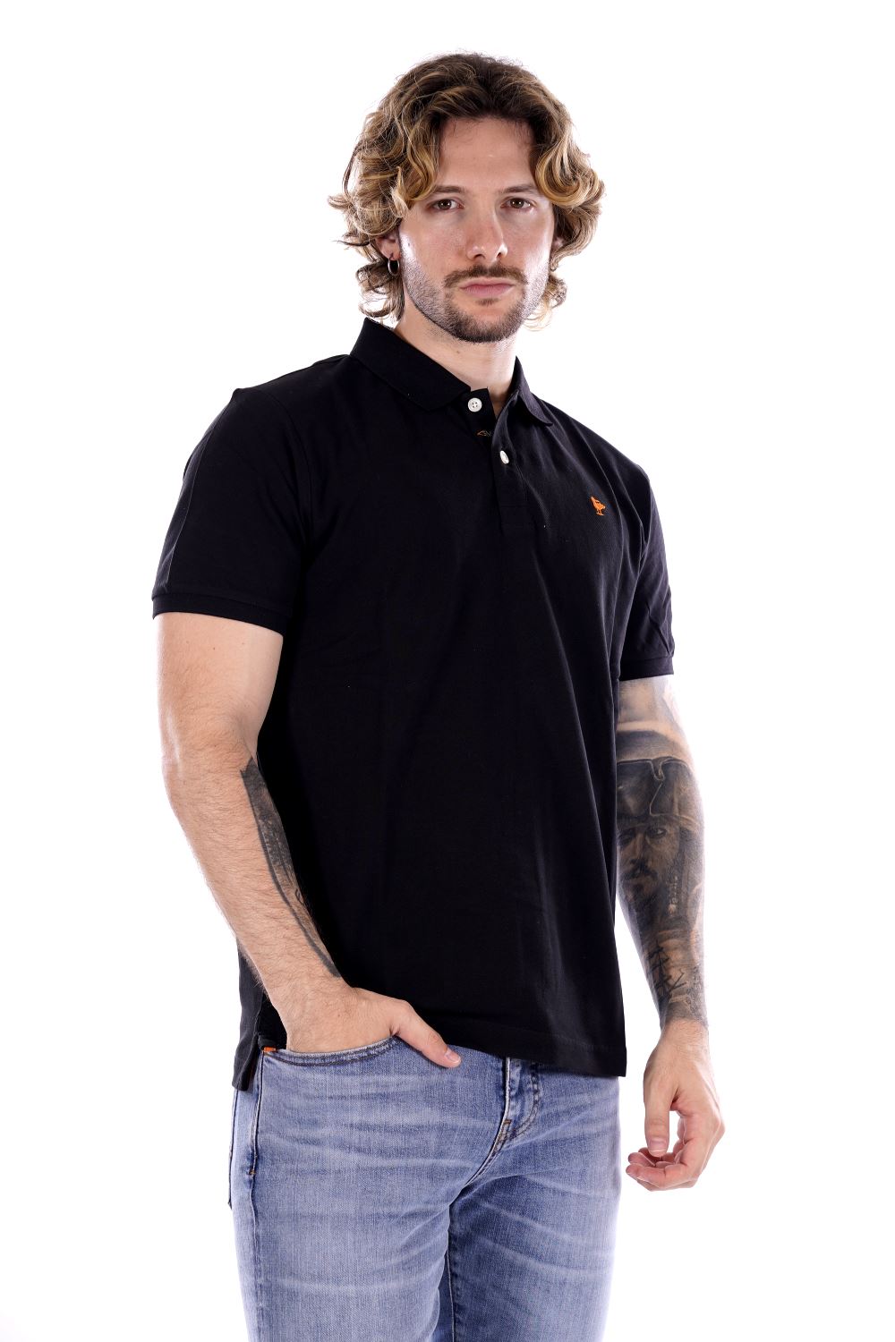 Polo SMITHY'S da Uomo - nero SS24MPL151BLK