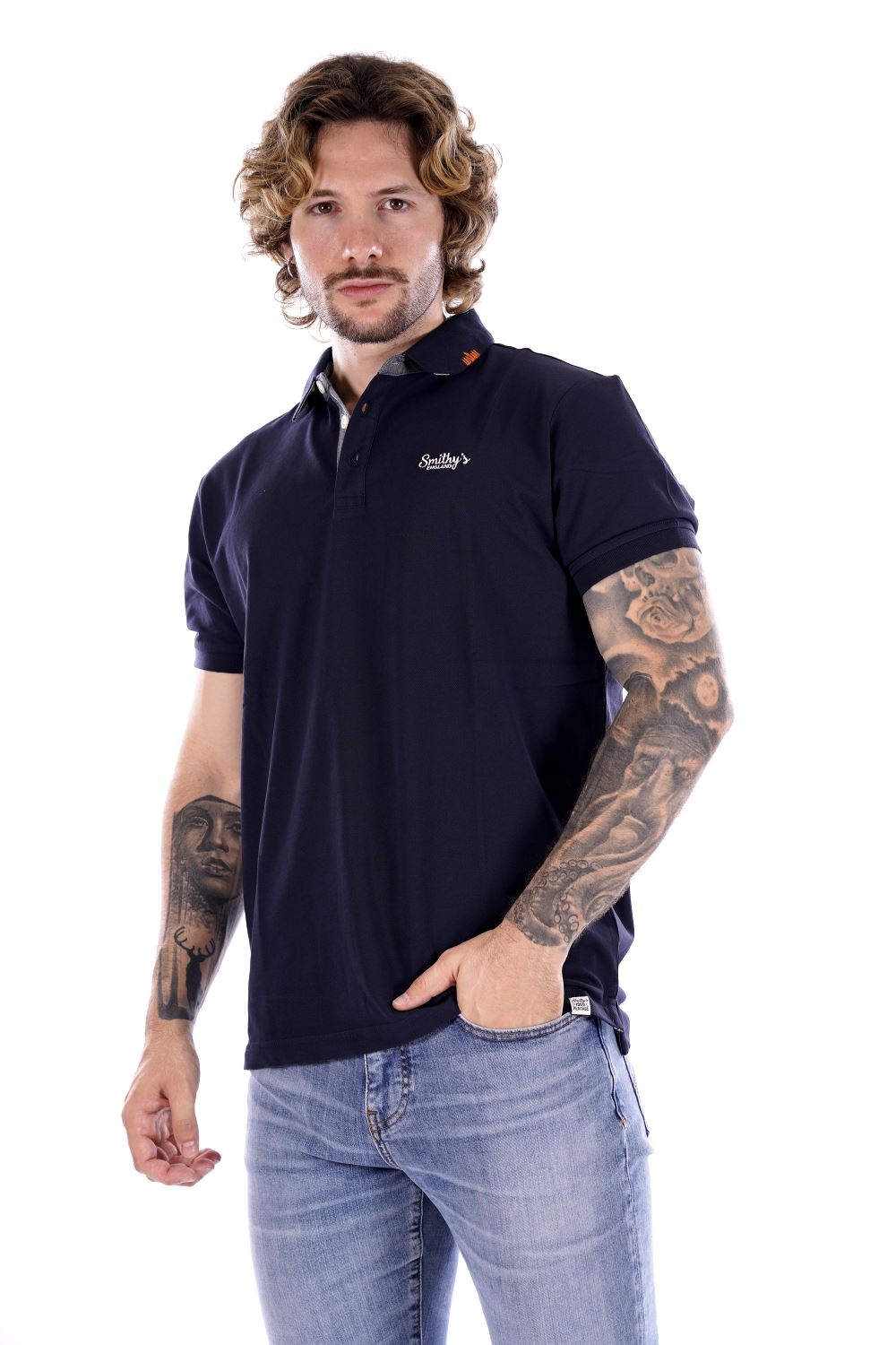 Polo SMITHY'S da Uomo - blu SS24MPL154NAVY