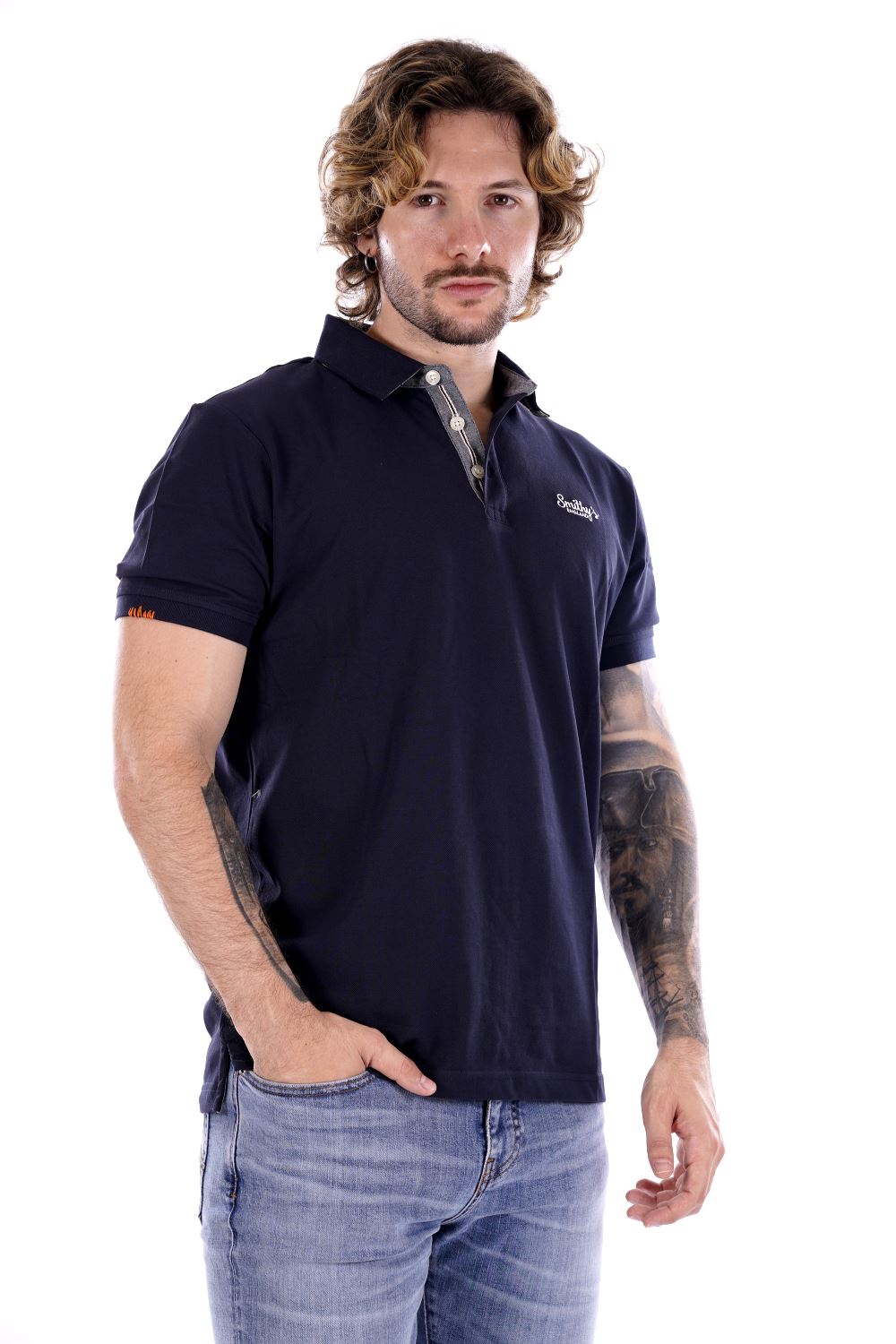 Polo SMITHY'S da Uomo - blu SS24MPL154NAVY
