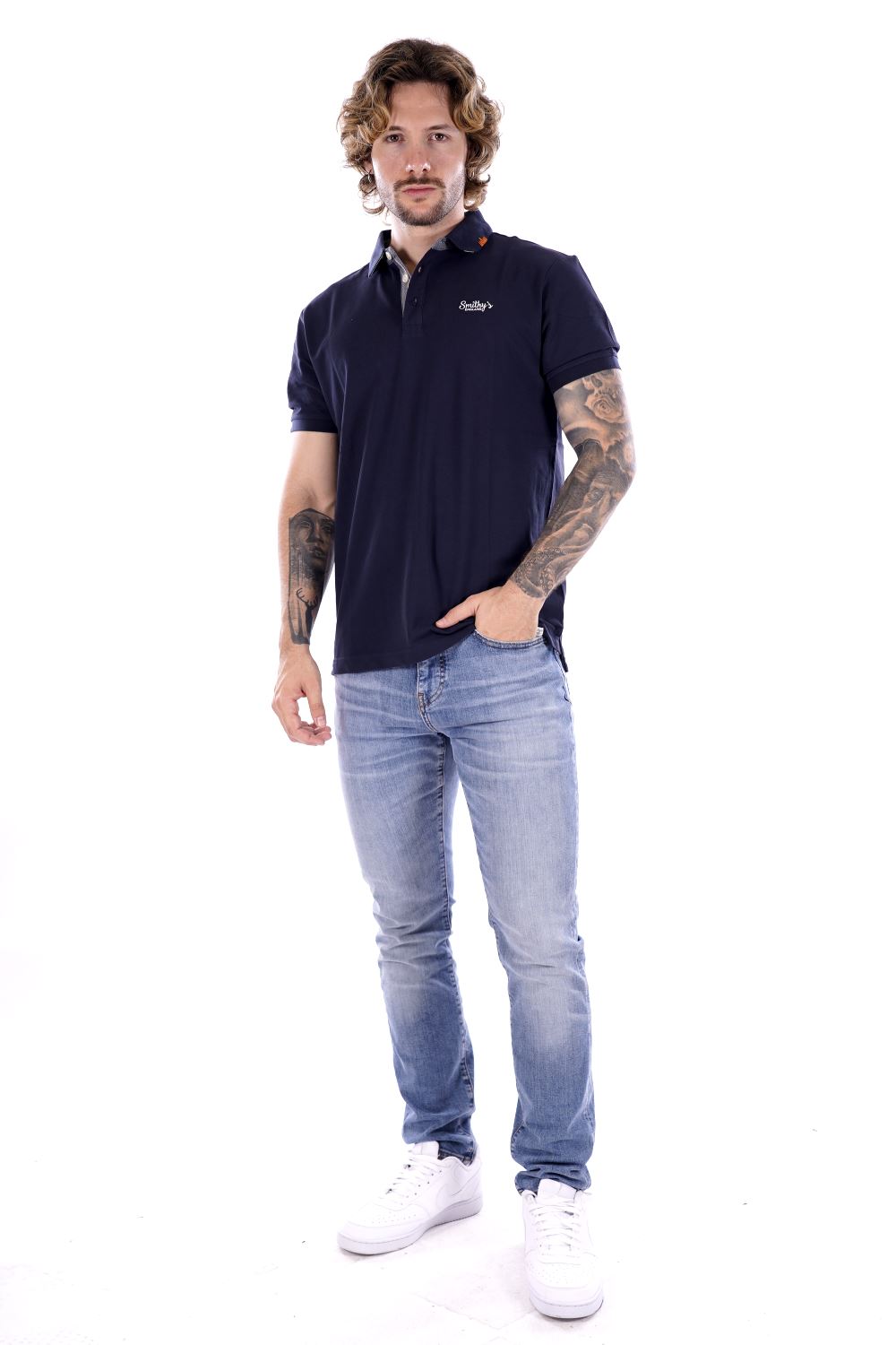 Polo SMITHY'S da Uomo - blu SS24MPL154NAVY