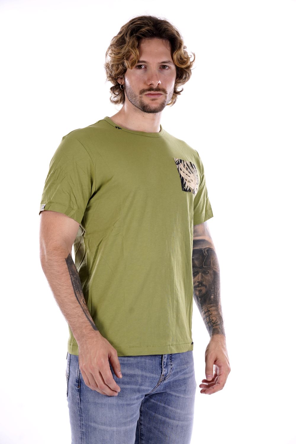 T-shirt SMITHY'S da Uomo - verde SS24MTS105OLIVES