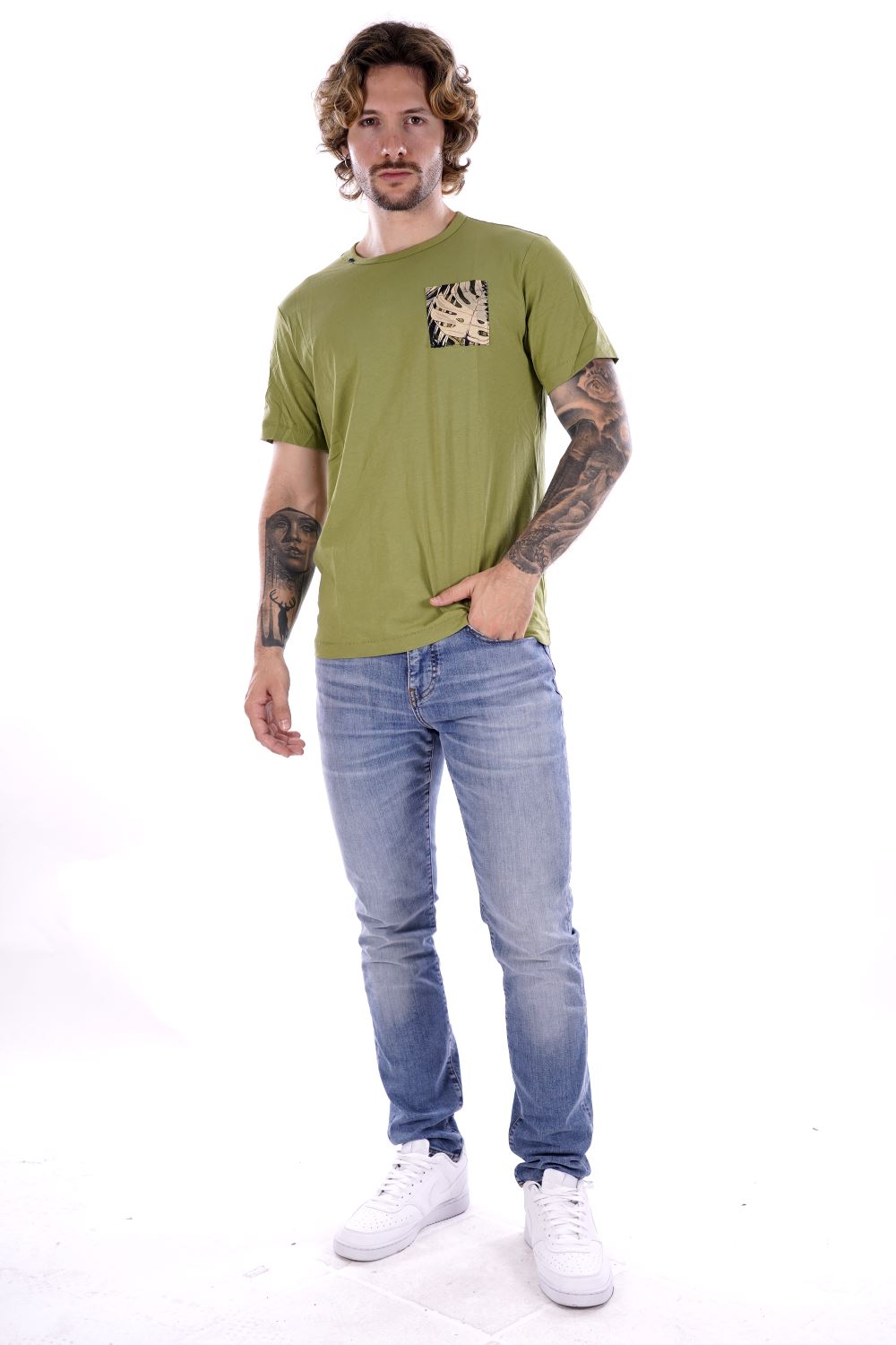 T-shirt SMITHY'S da Uomo - verde SS24MTS105OLIVES