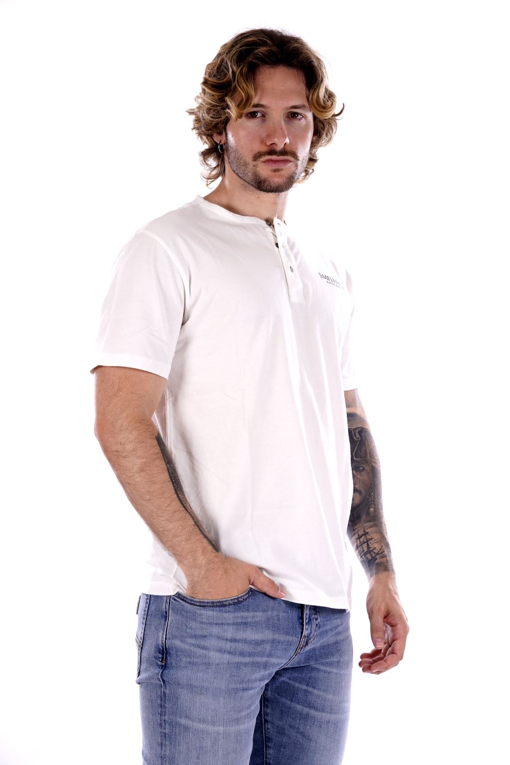 T-shirt SMITHY'S da Uomo - bianco SS24MTS114MILK