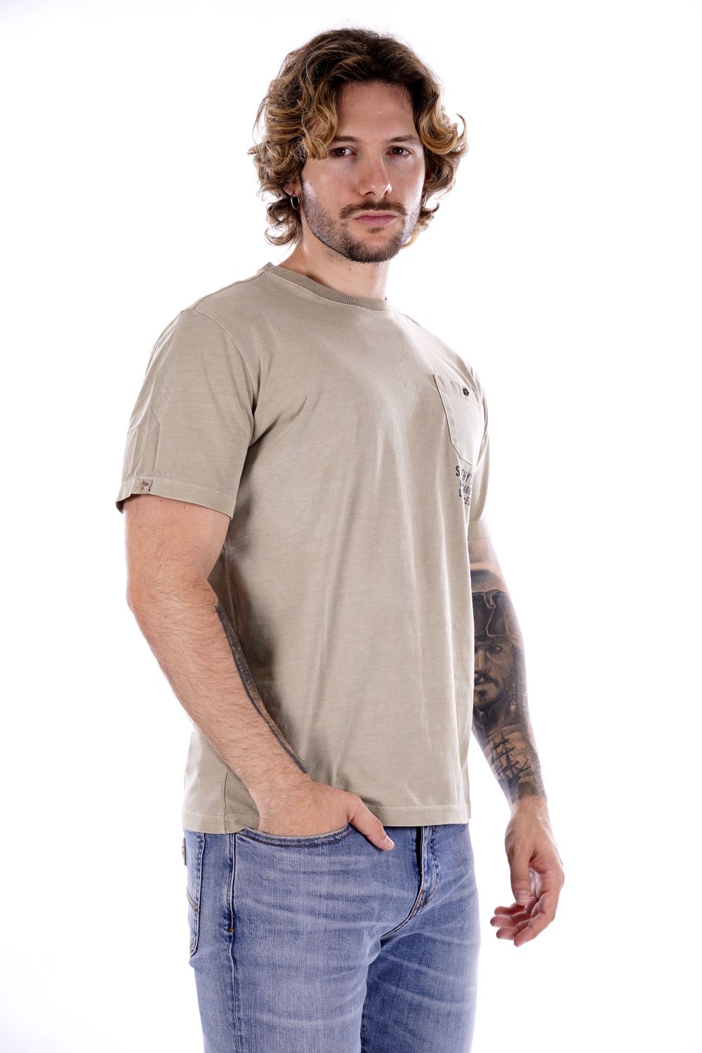 T-shirt SMITHY'S da Uomo - marrone SS24MTS116TAUPES