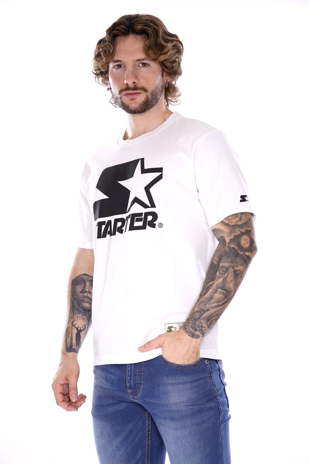 T-shirt STARTER da Uomo - bianco ST74019BIANCO