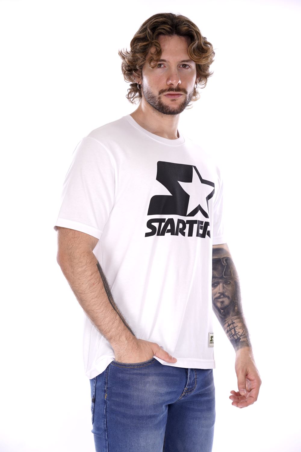 T-shirt STARTER da Uomo - bianco ST74019BIANCO