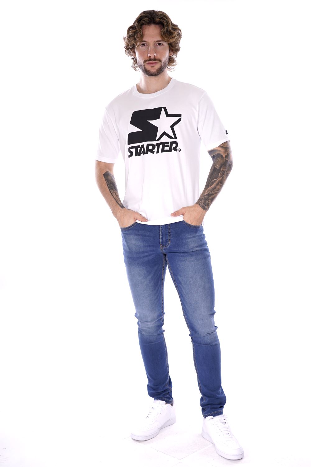 T-shirt STARTER da Uomo - bianco ST74019BIANCO