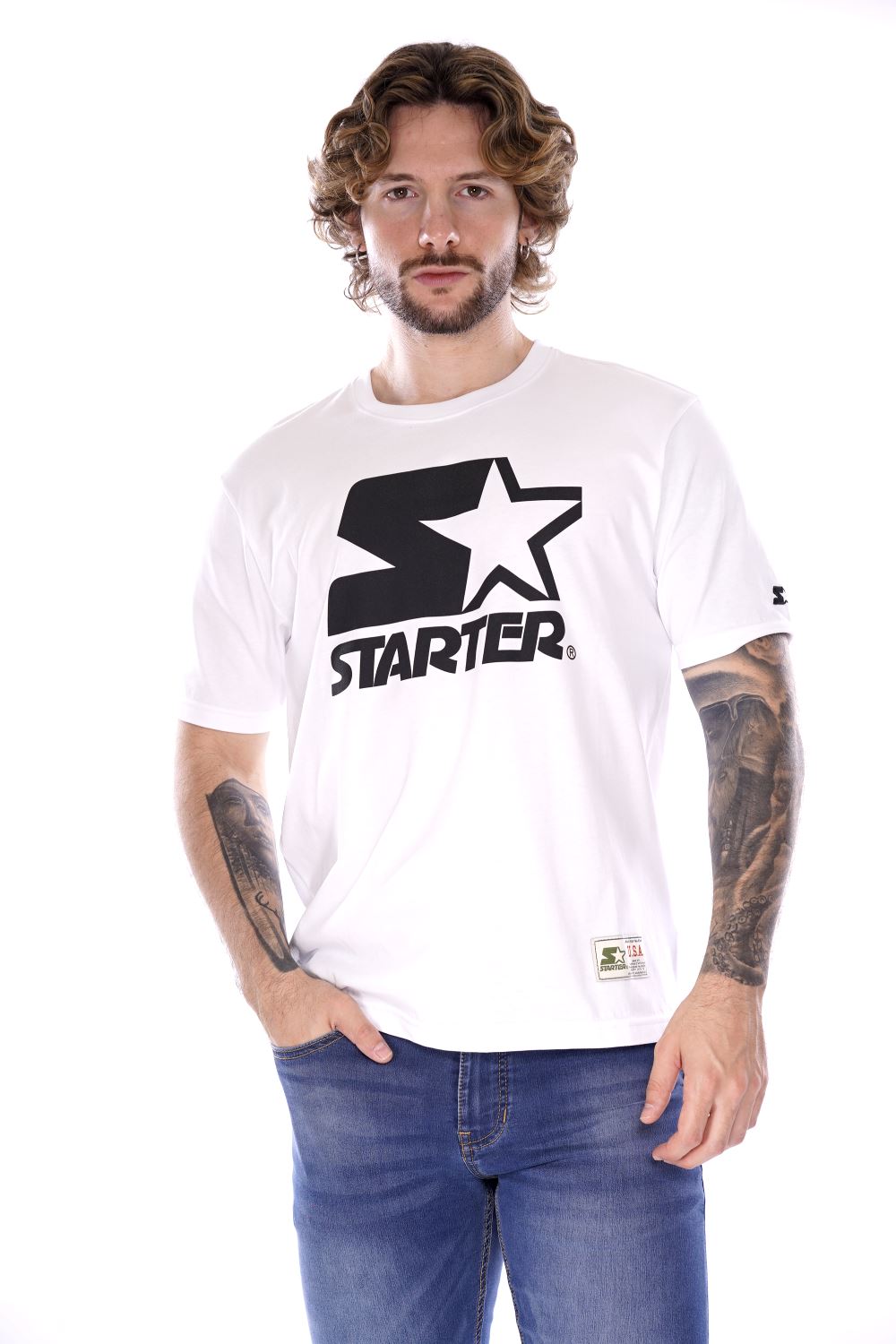 T-shirt STARTER da Uomo - bianco ST74019BIANCO