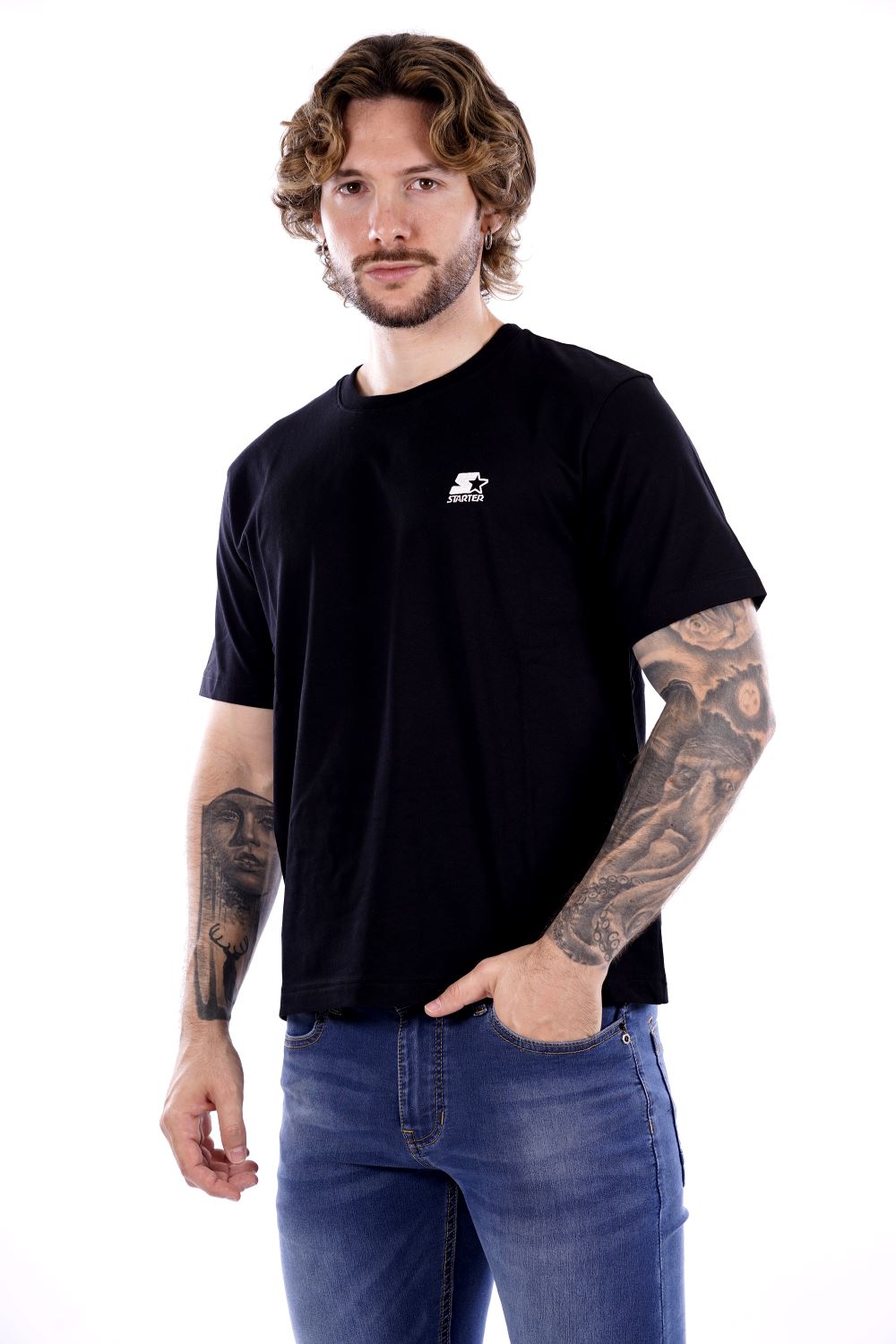 T-shirt STARTER da Uomo - nero ST74031BLK