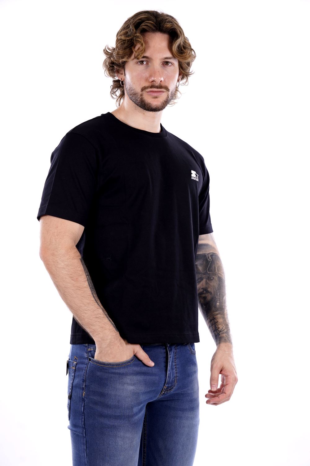 T-shirt STARTER da Uomo - nero ST74031BLK