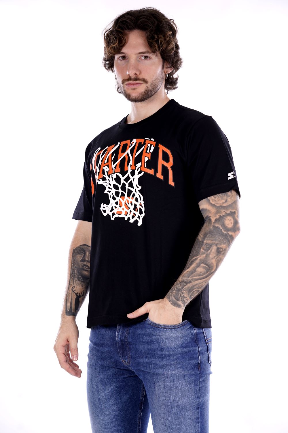 Starter T-shirt Nera Da Uomo