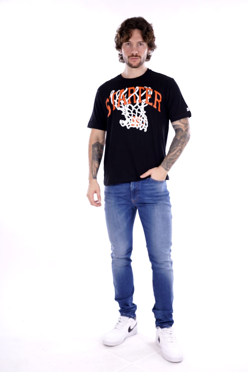 Starter T-shirt Nera Da Uomo