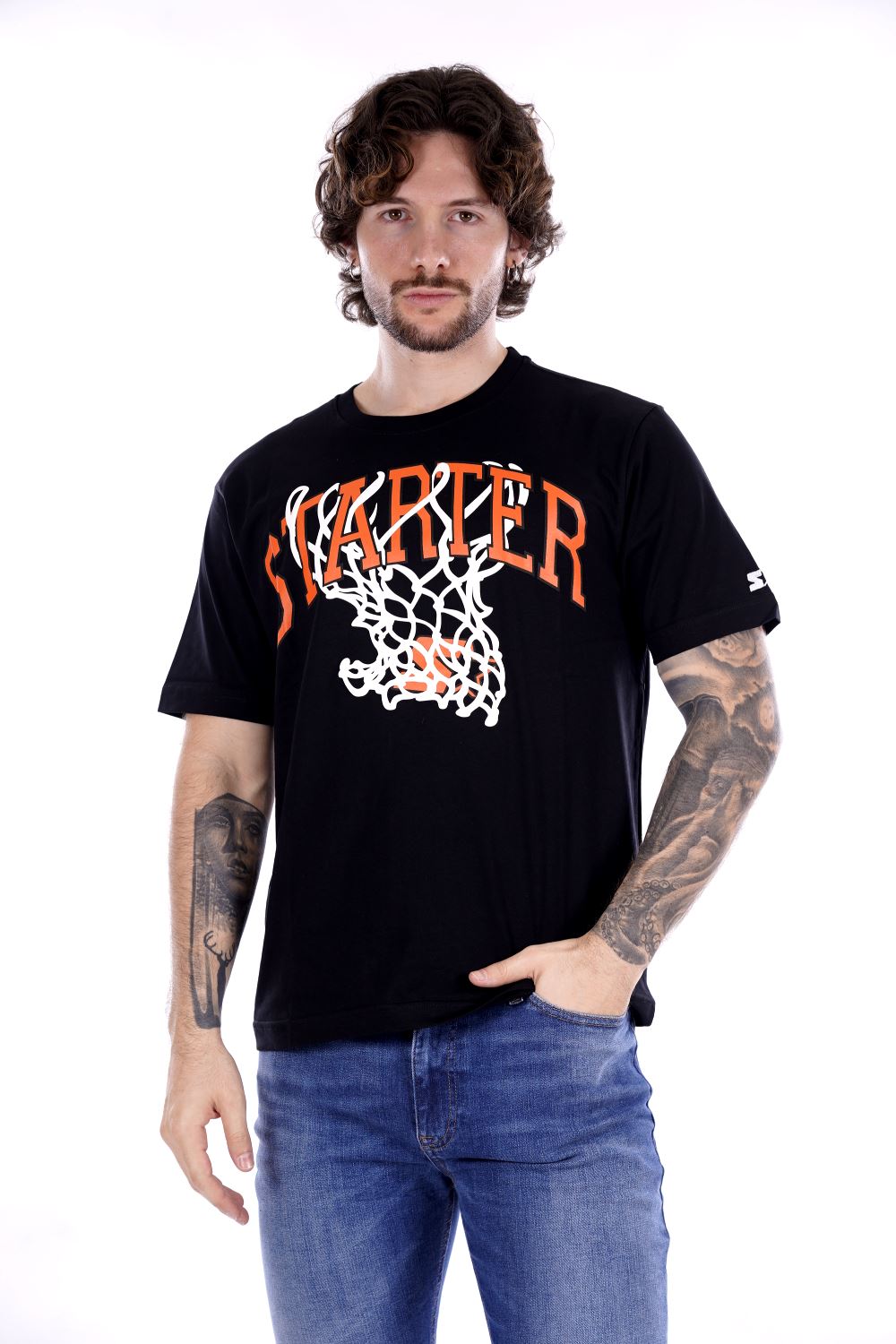 Starter T-shirt Nera Da Uomo