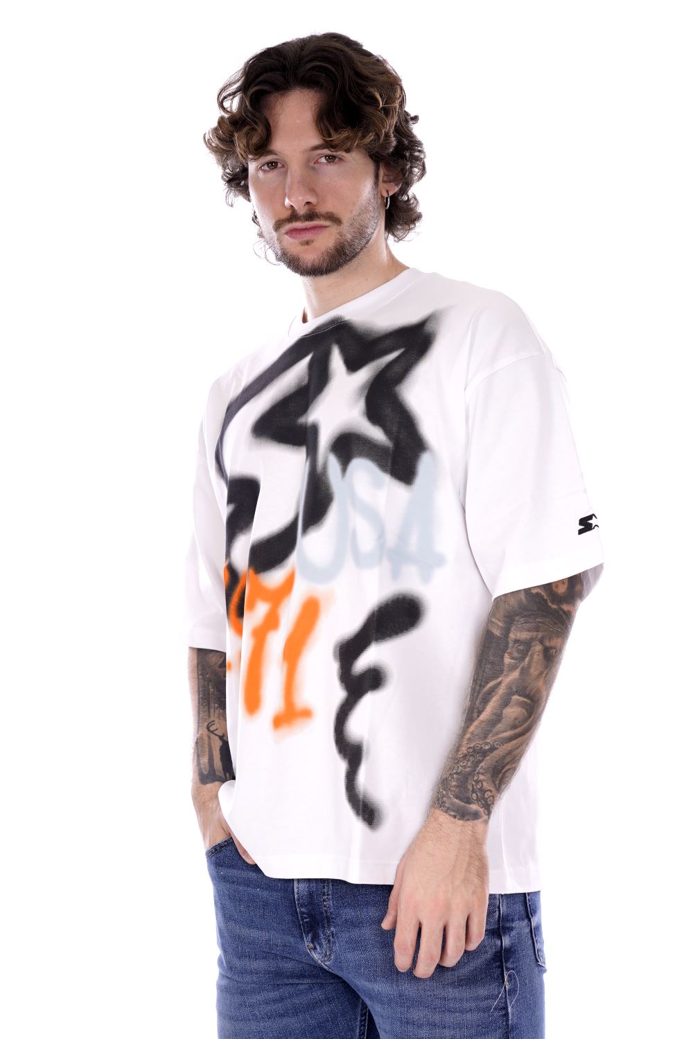 Starter T-shirt Bianca Da Uomo