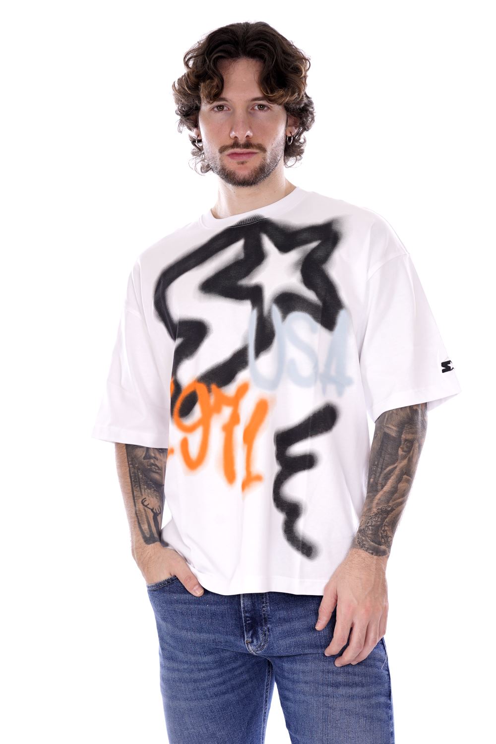 Starter T-shirt Bianca Da Uomo