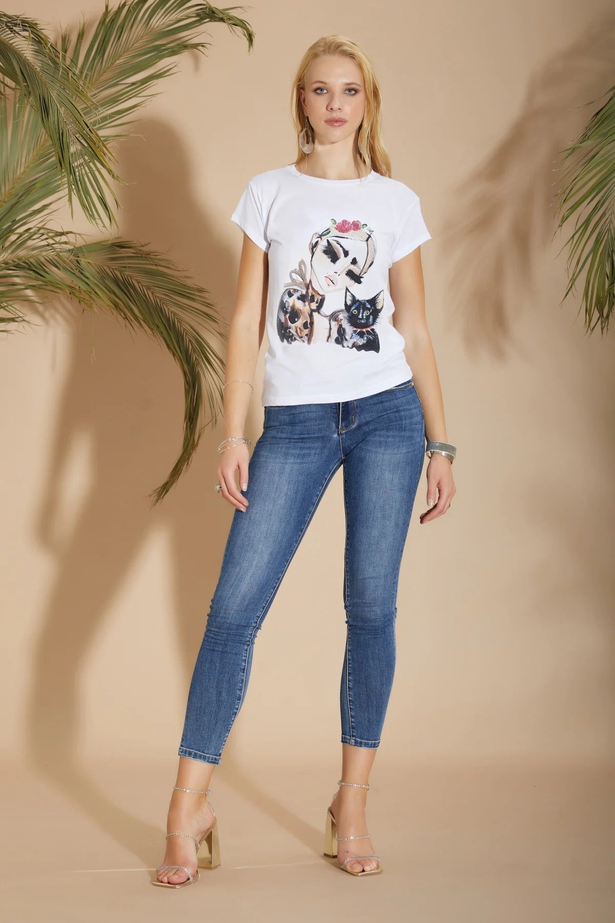 T-shirt TAKE TWO da Donna - bianco DKE6907WHT