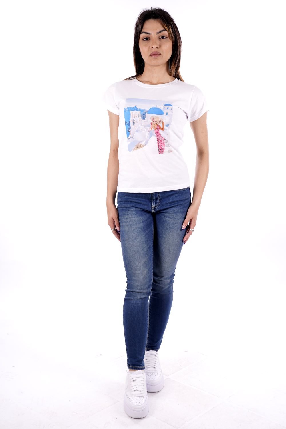 T-shirt TAKE TWO da Donna - bianco DKE7207WHT