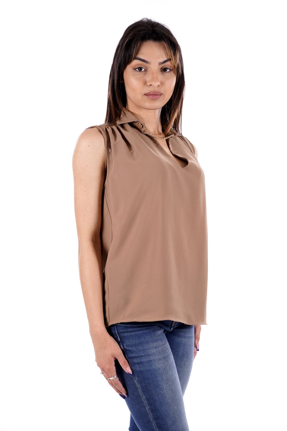 Camicia TAKE TWO da Donna - beige DKE7826CAMMELLO
