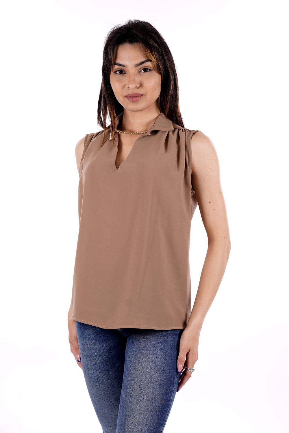 Camicia TAKE TWO da Donna - beige DKE7826CAMMELLO