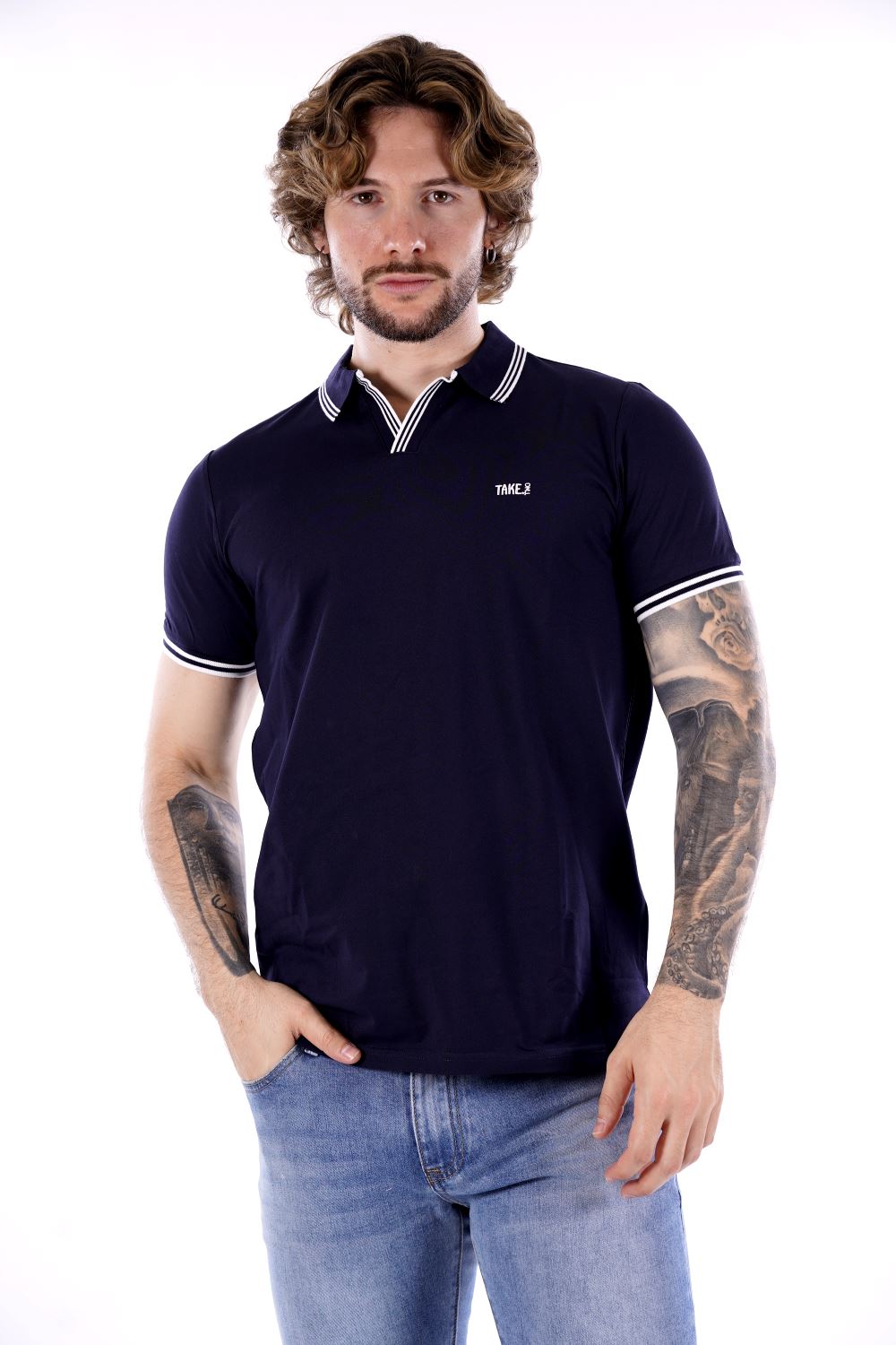 Polo TAKE TWO da Uomo - blu UKE4905BLU