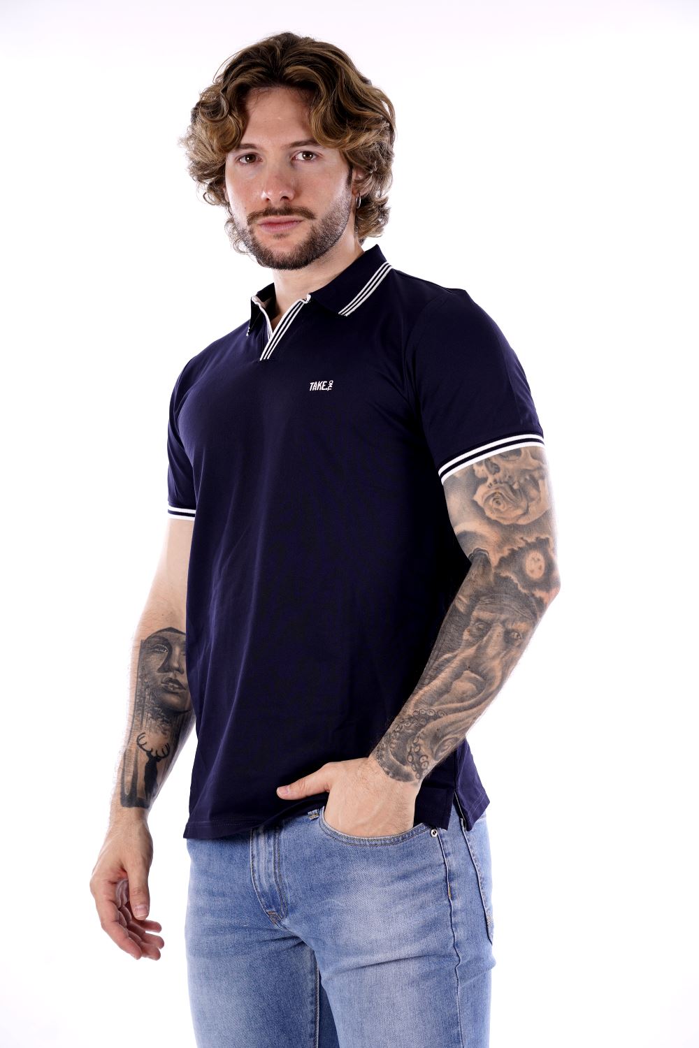 Polo TAKE TWO da Uomo - blu UKE4905BLU