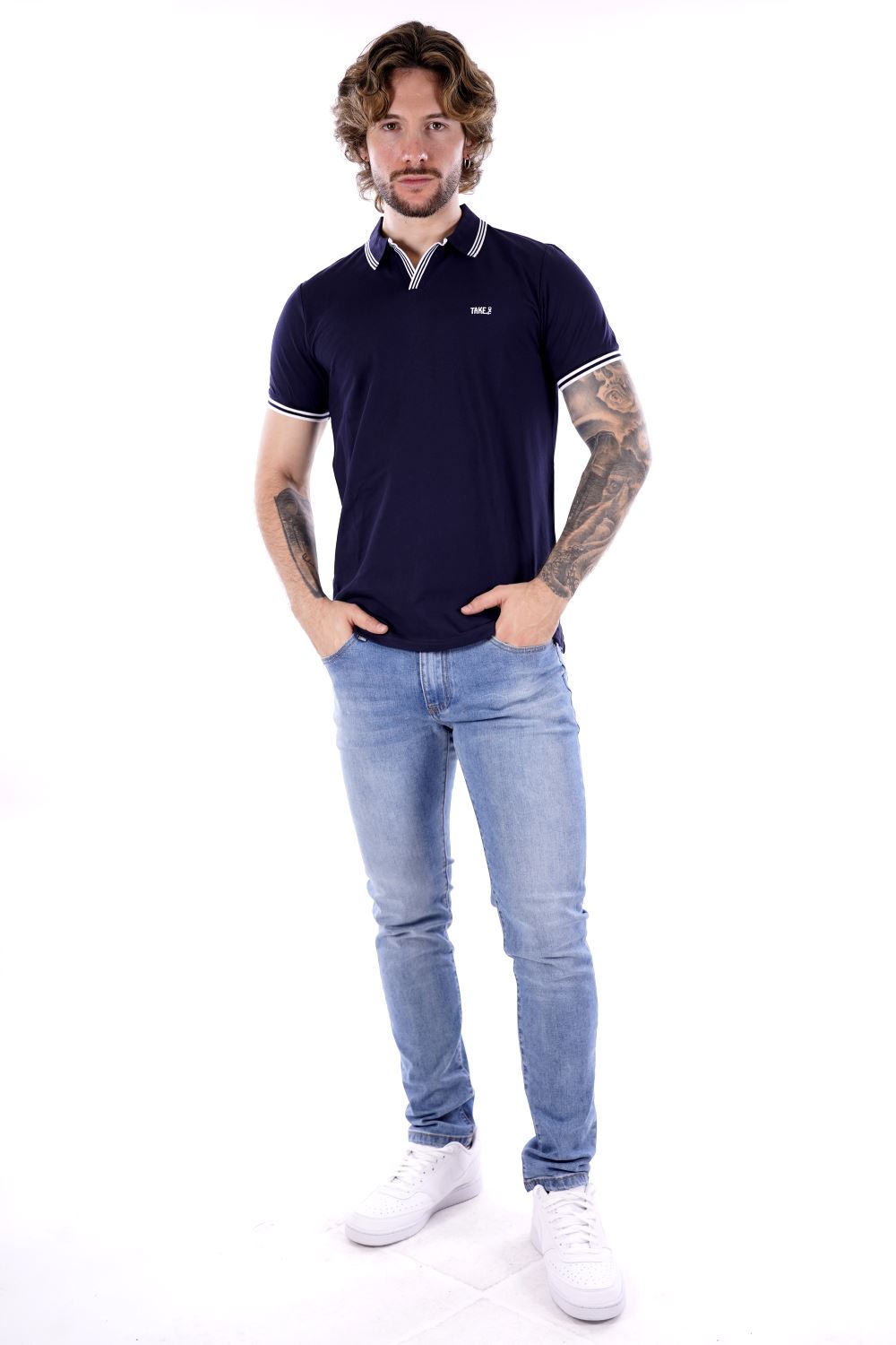 Polo TAKE TWO da Uomo - blu UKE4905BLU
