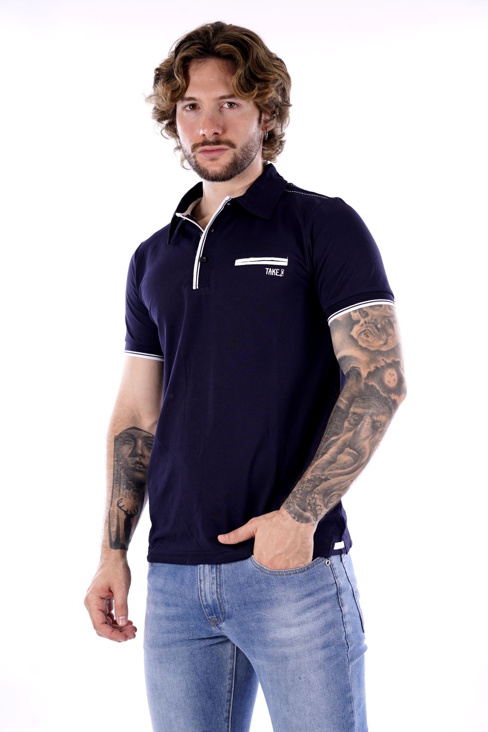 Polo TAKE TWO da Uomo - blu UKE4912BLU