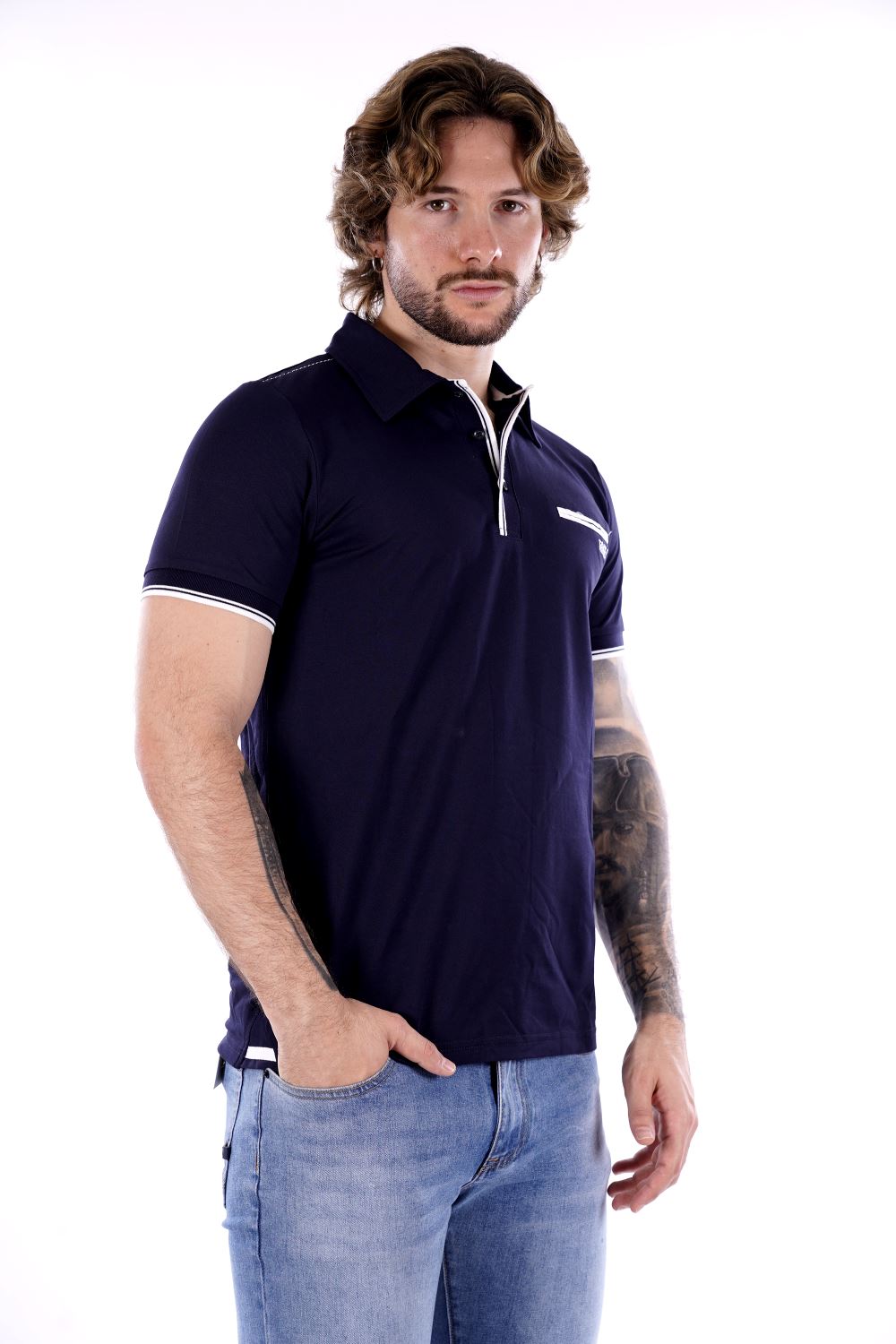 Polo TAKE TWO da Uomo - blu UKE4912BLU