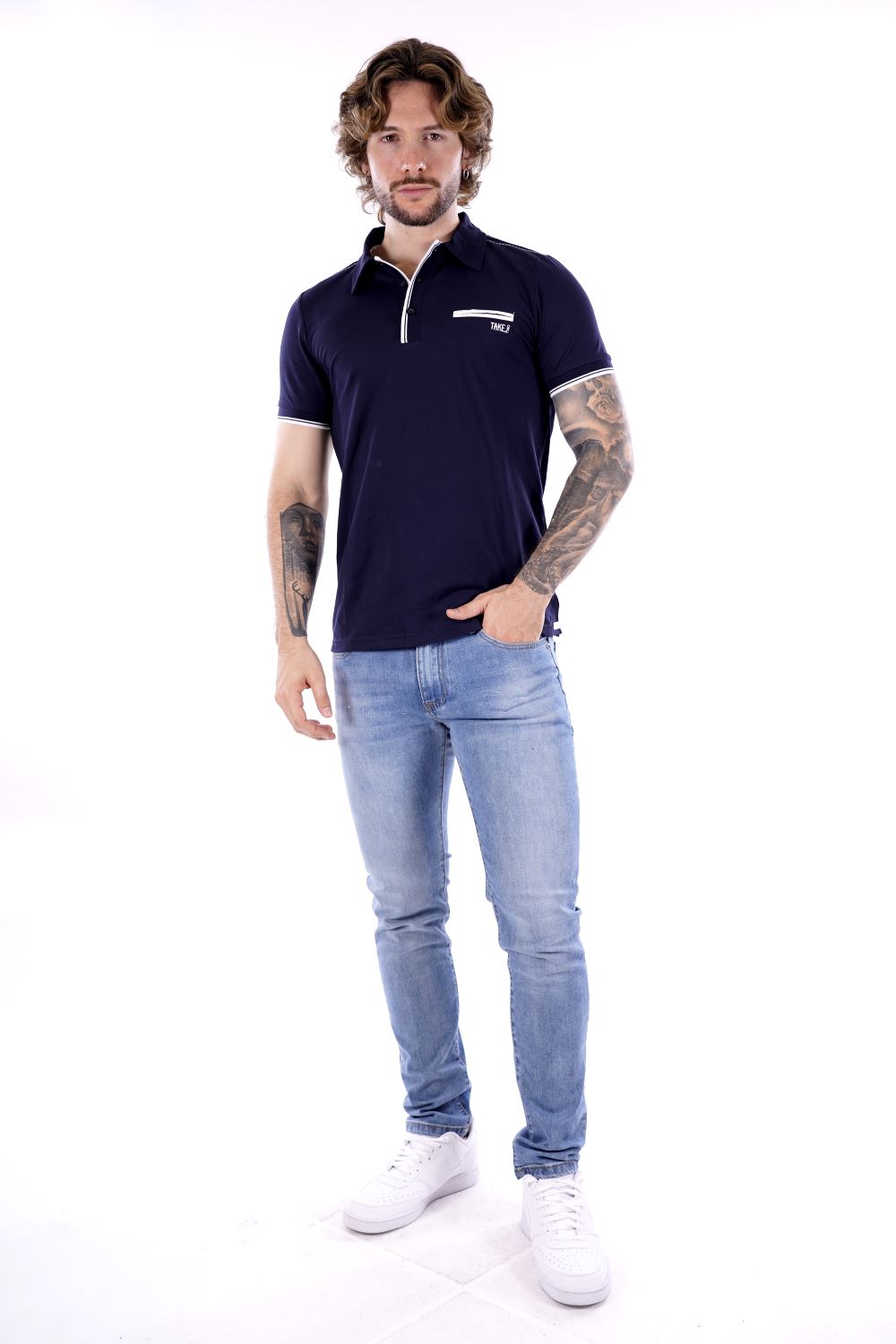Polo TAKE TWO da Uomo - blu UKE4912BLU