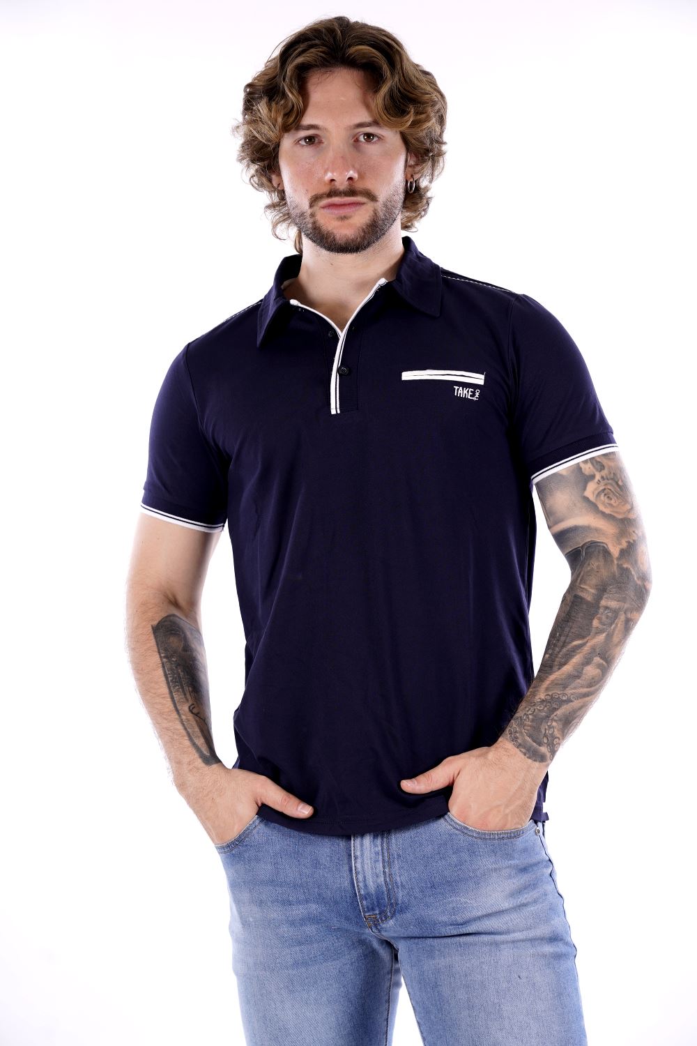 Polo TAKE TWO da Uomo - blu UKE4912BLU
