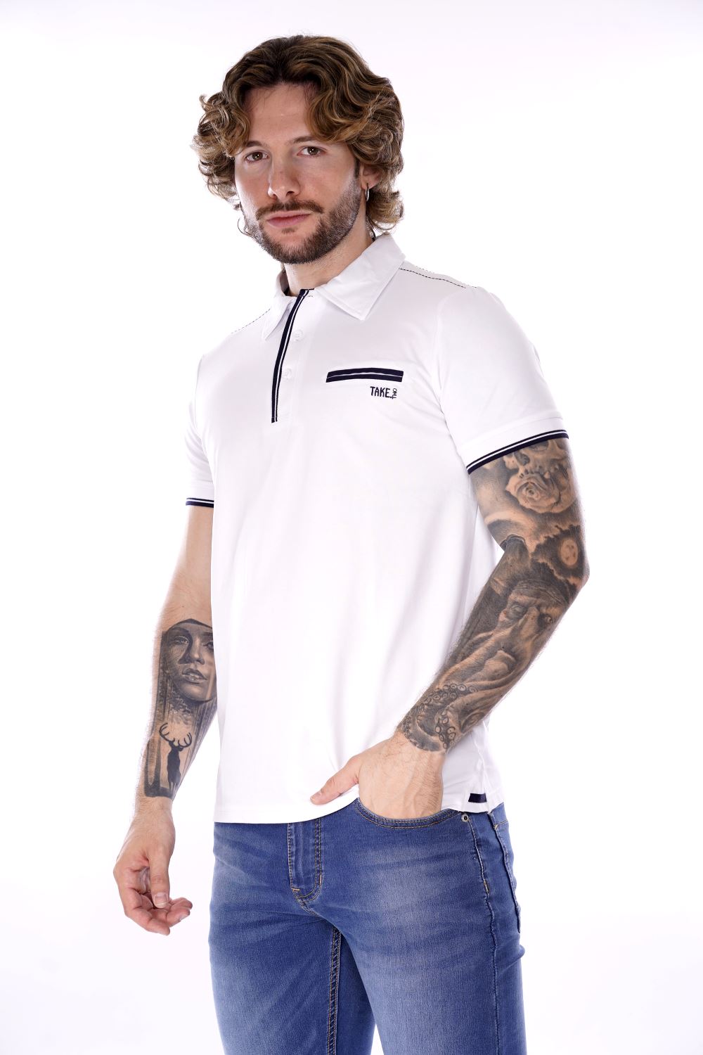 Polo TAKE TWO da Uomo - bianco UKE4912WHT