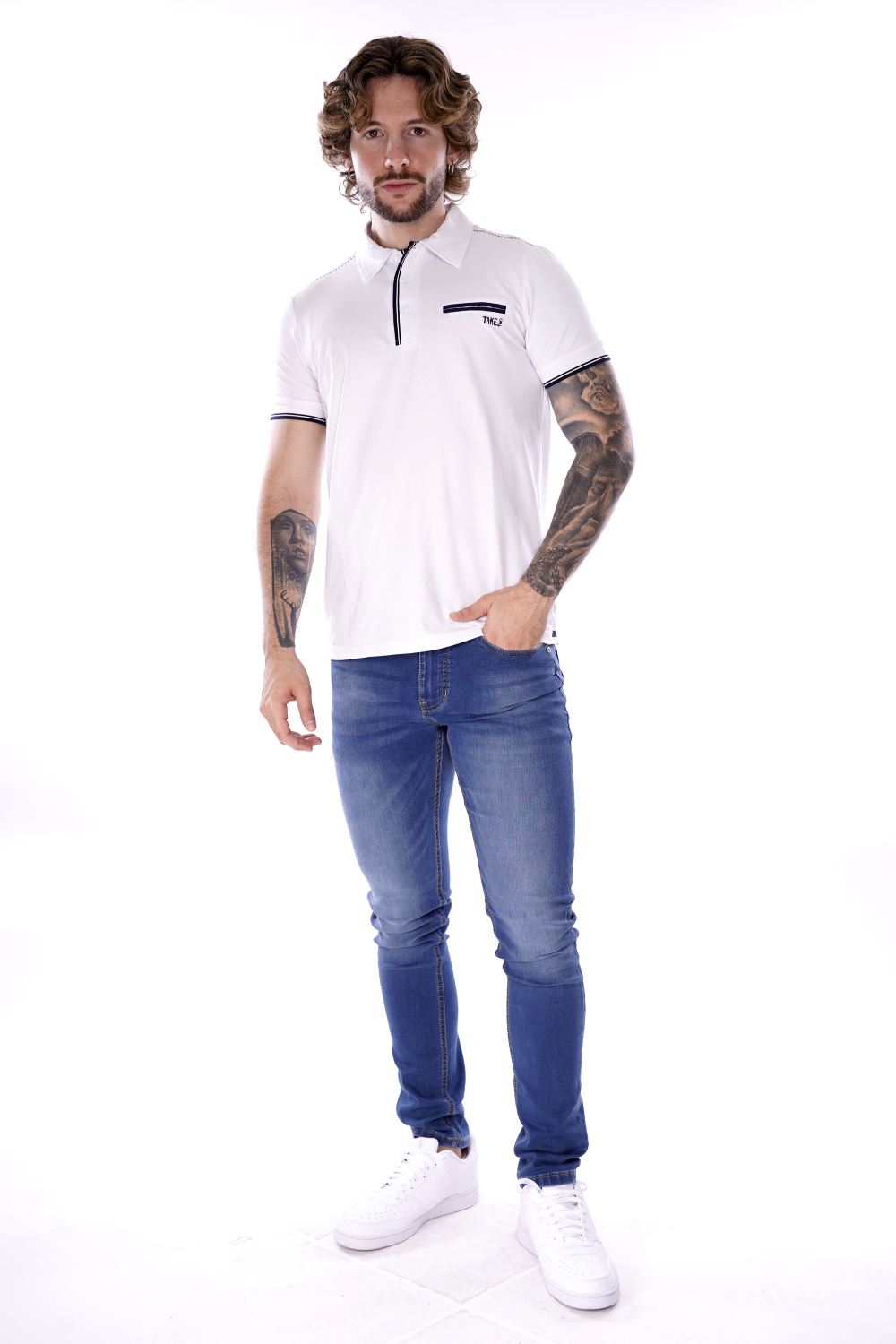 Polo TAKE TWO da Uomo - bianco UKE4912WHT