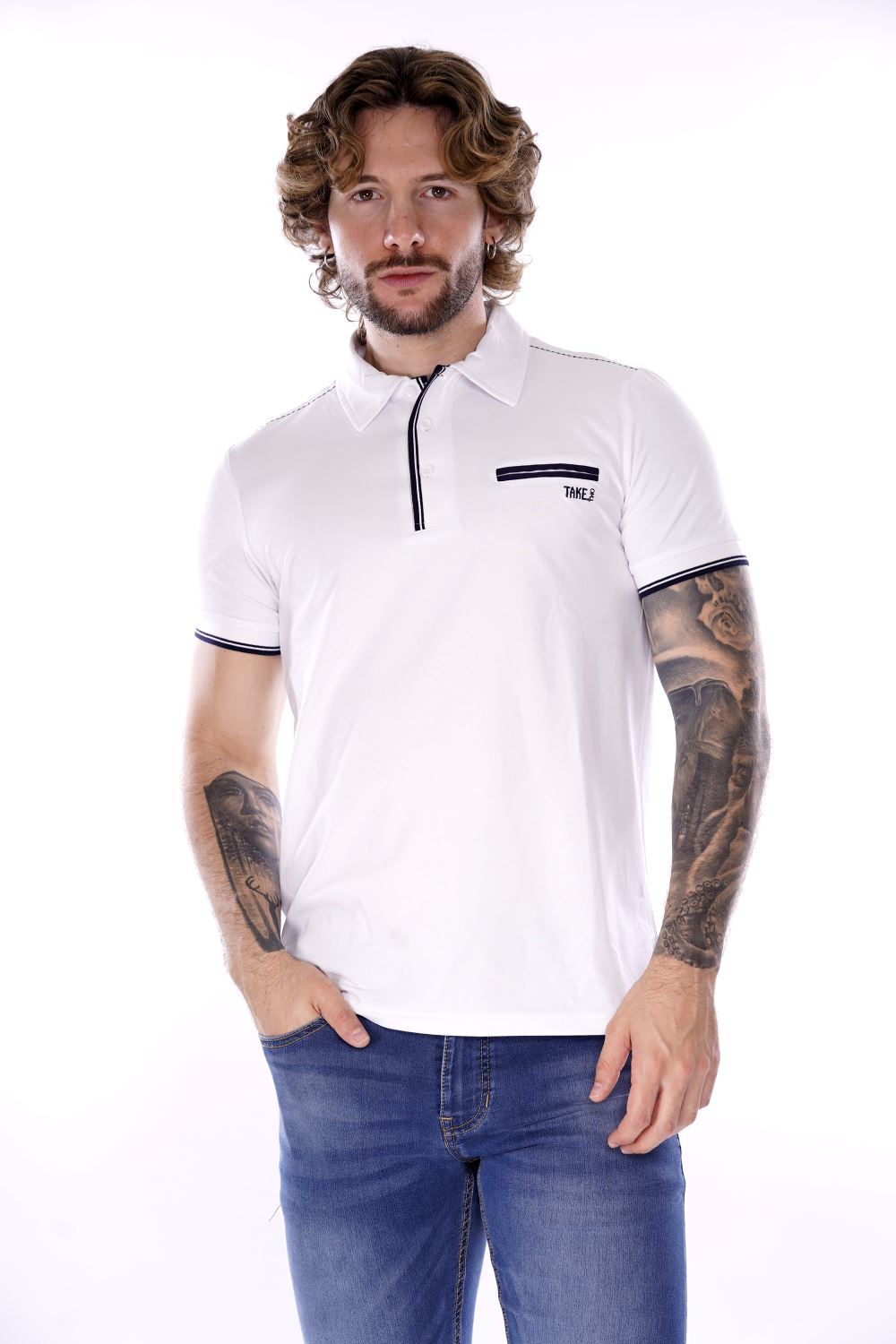 Polo TAKE TWO da Uomo - bianco UKE4912WHT