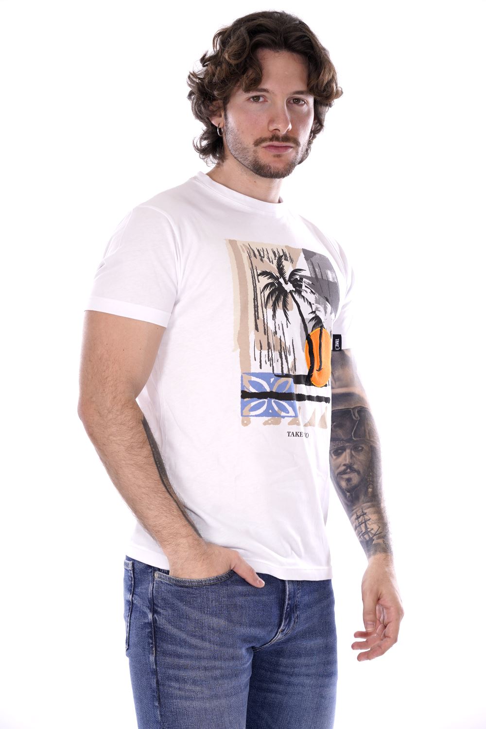 Take Two T-shirt Bianca Da Uomo