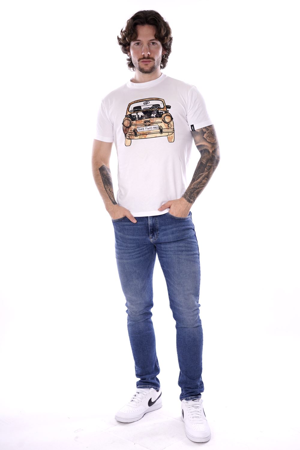 Take Two T-shirt Bianca Da Uomo