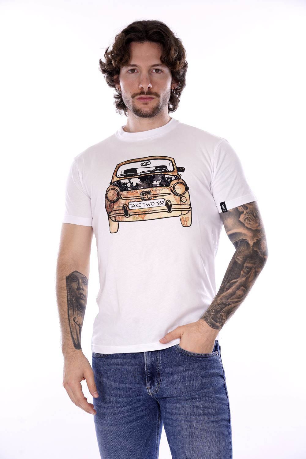 Take Two T-shirt Bianca Da Uomo