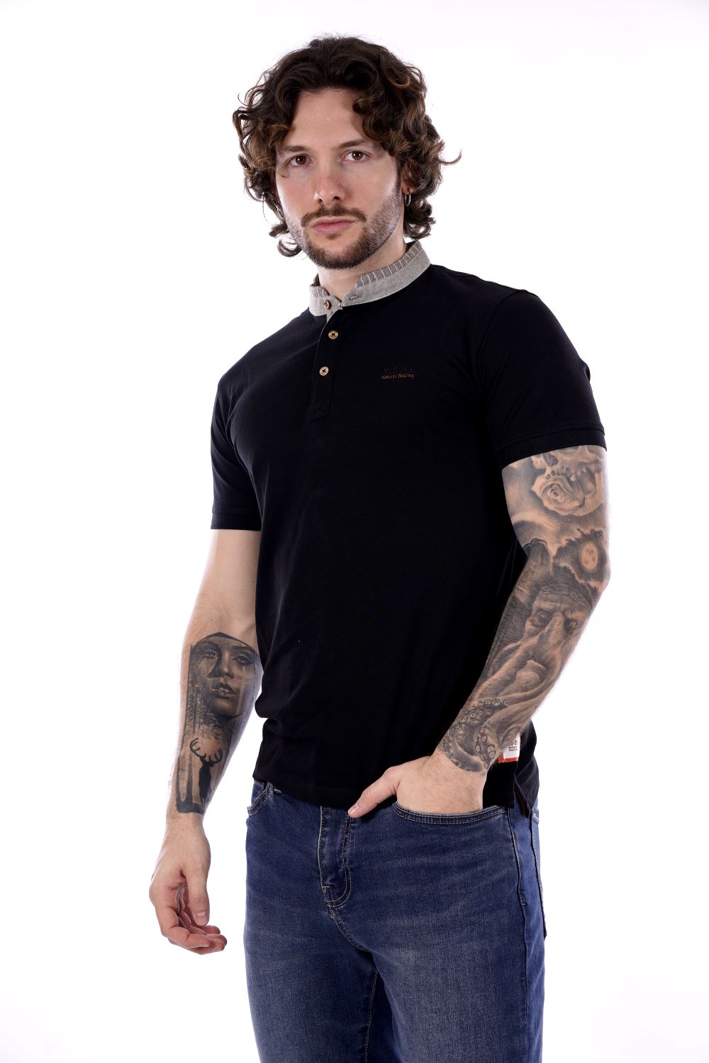 T-shirt Nera Da Uomo