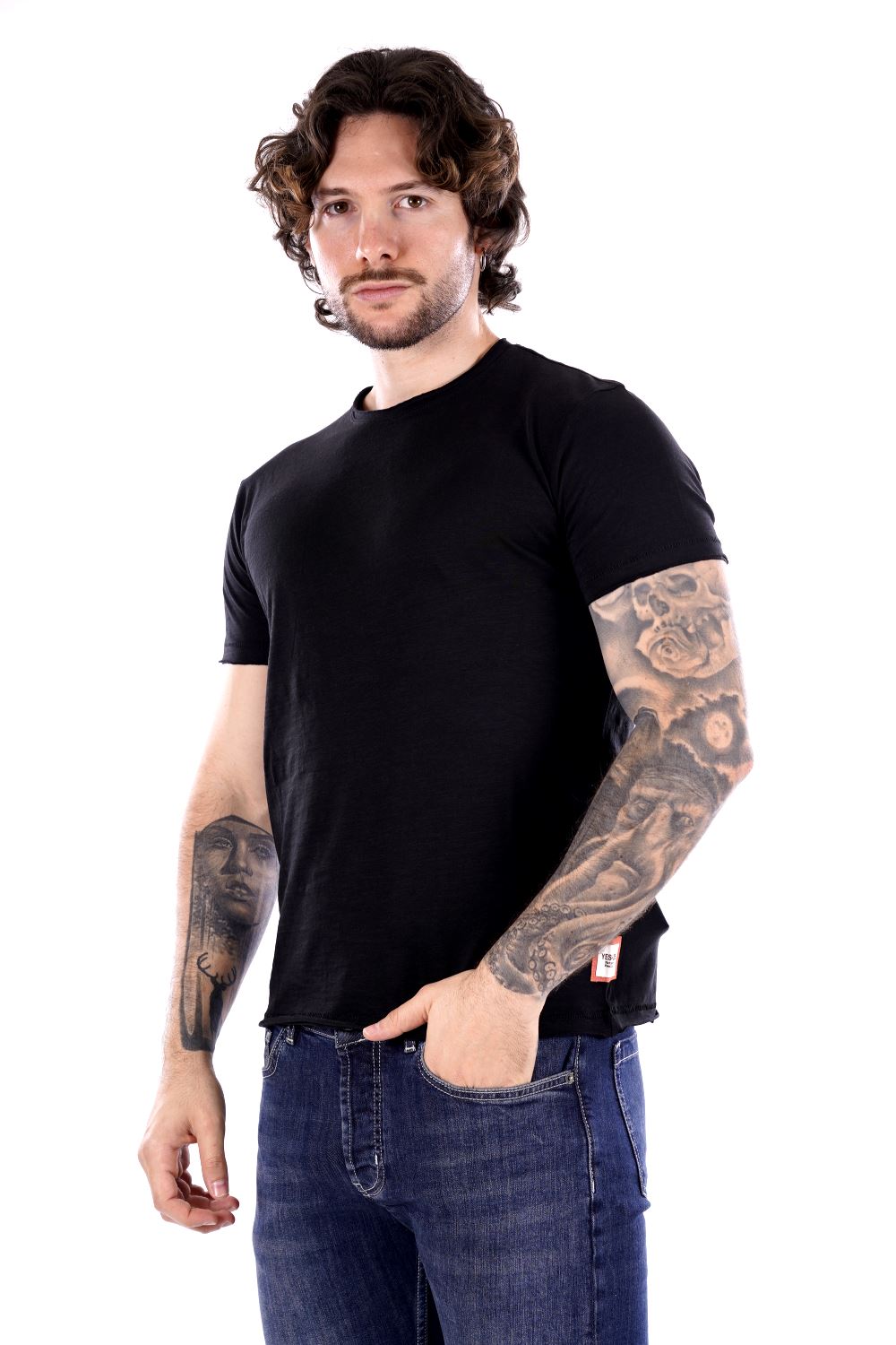 T-shirt YES-ZEE da Uomo - nero T722TL000801