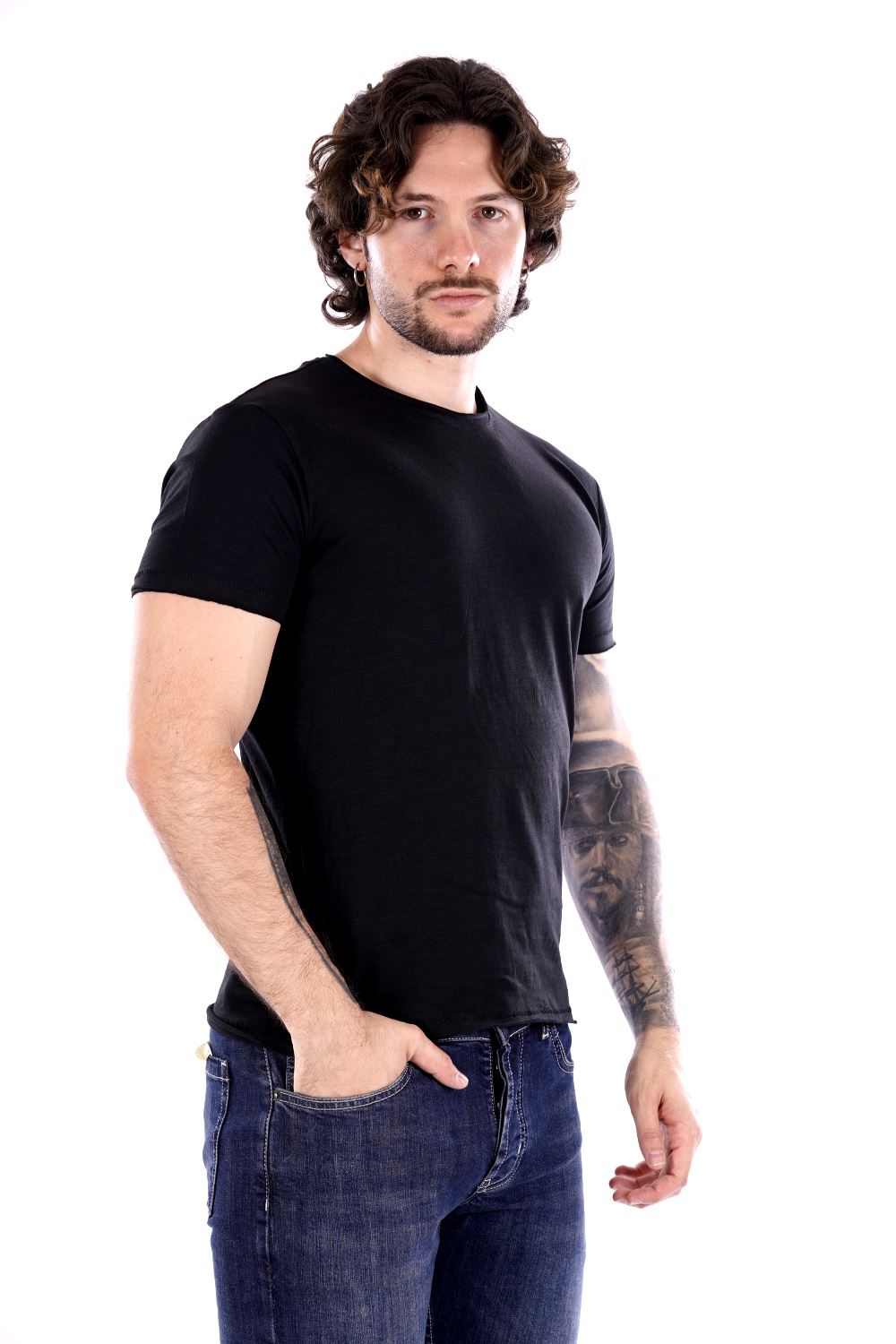 T-shirt YES-ZEE da Uomo - nero T722TL000801