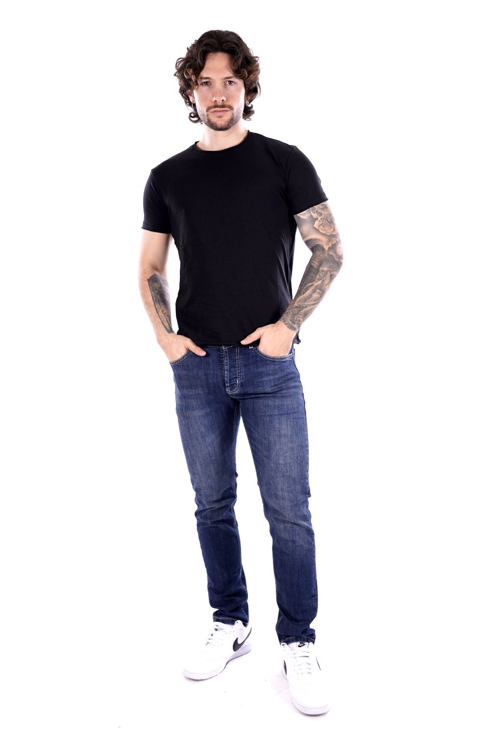 T-shirt YES-ZEE da Uomo - nero T722TL000801