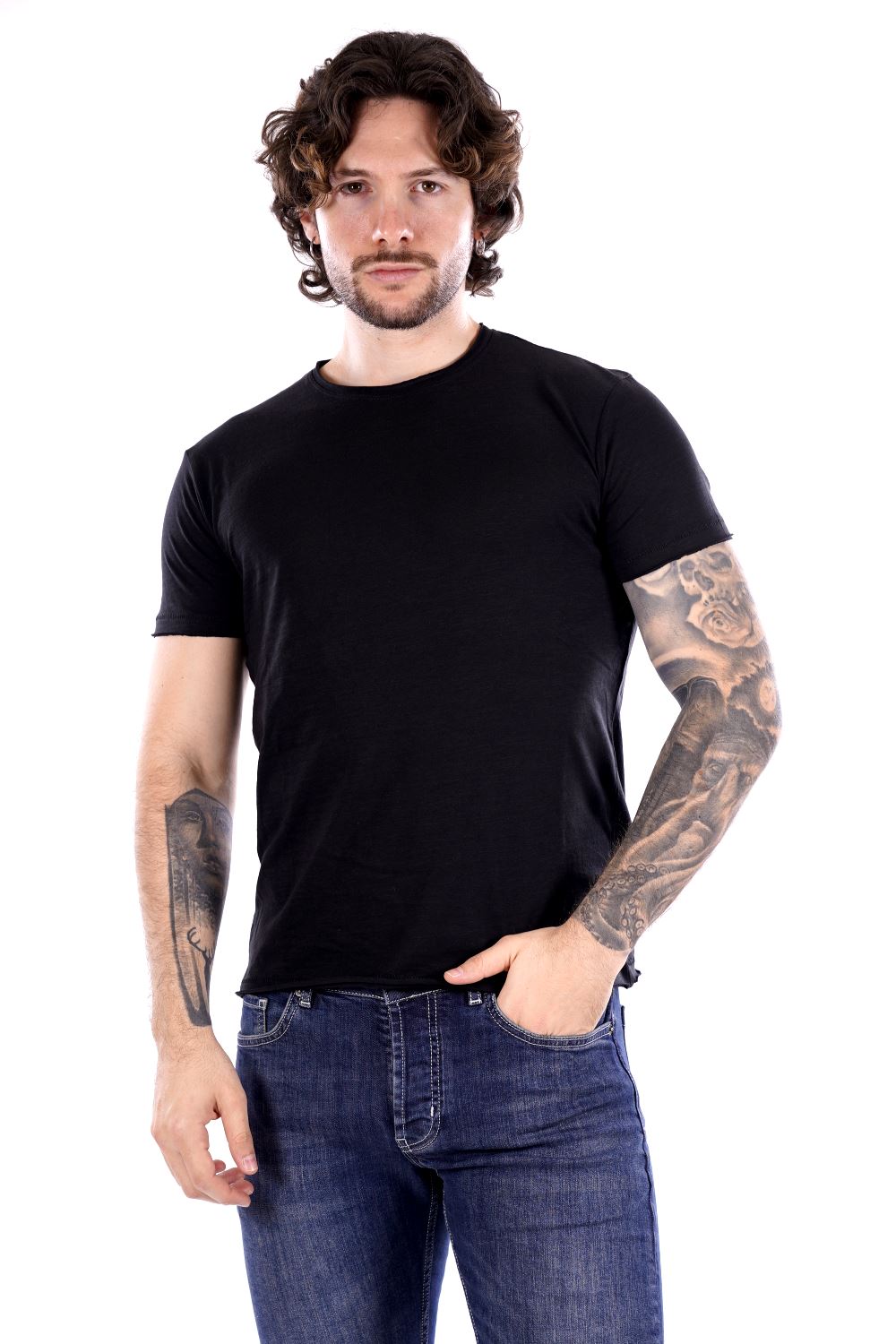 T-shirt YES-ZEE da Uomo - nero T722TL000801