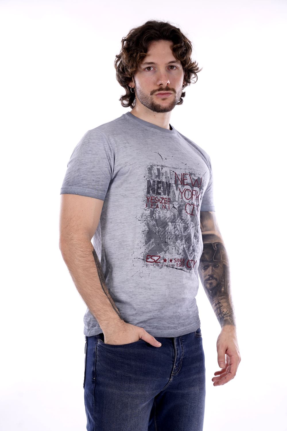 T-shirt Blu Da Uomo