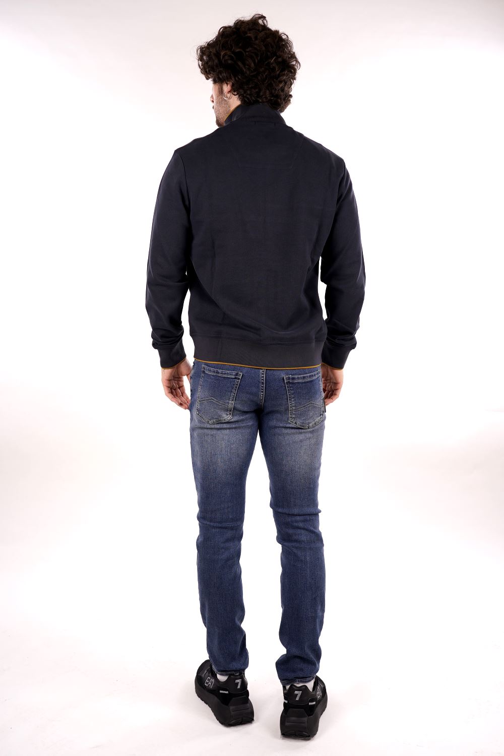 Felpa Full Zip AERONAUTICA MILITARE da Uomo - blu FE201194648 BLUROSSO