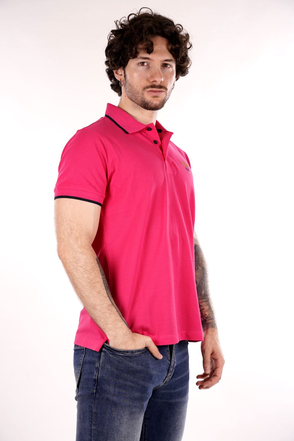 Polo maniche corte AERONAUTICA MILITARE da Uomo - rosa PO130819335 MAGENTA