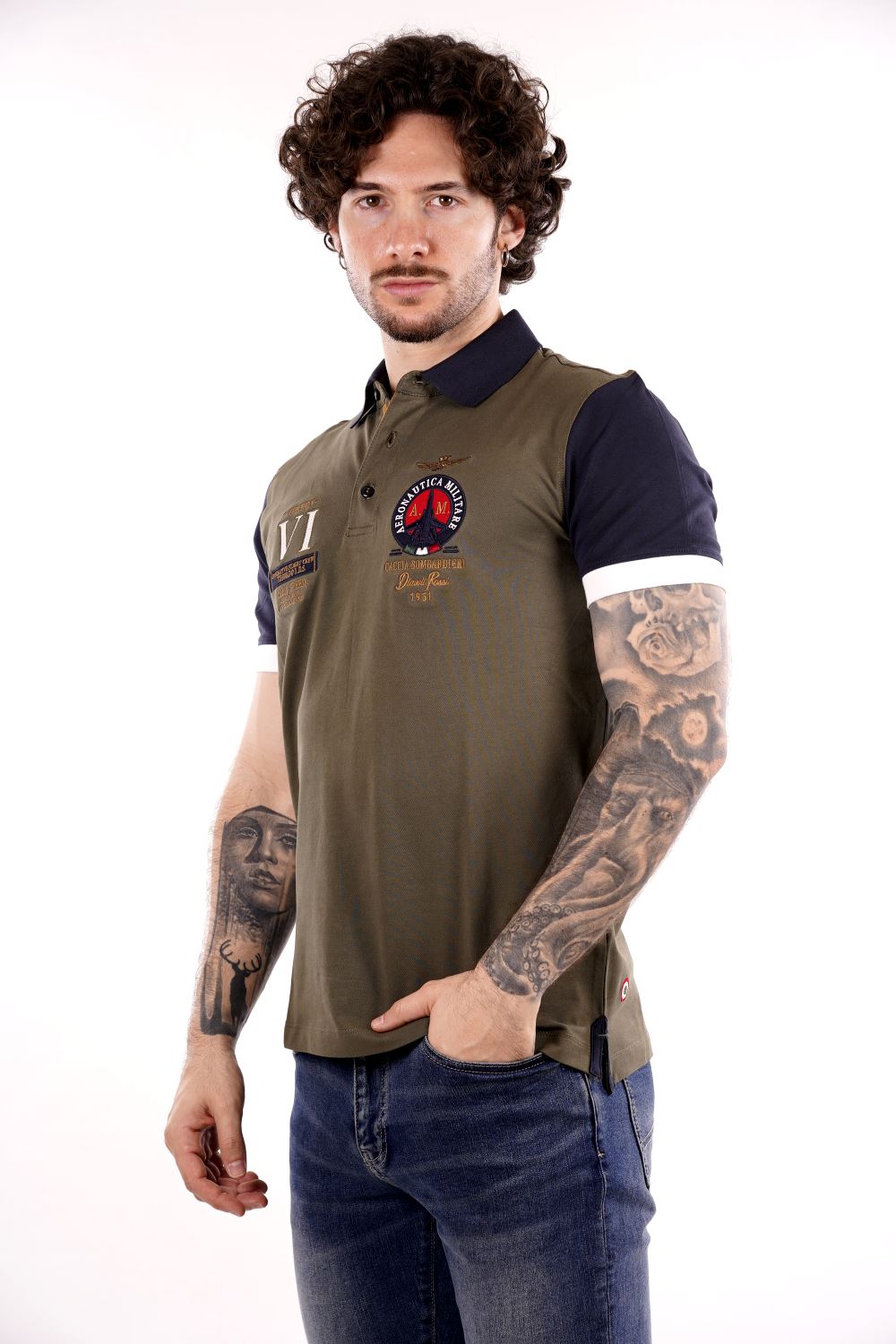 Polo maniche corte AERONAUTICA MILITARE da Uomo - verde PO185694669 VERDEMILITARE