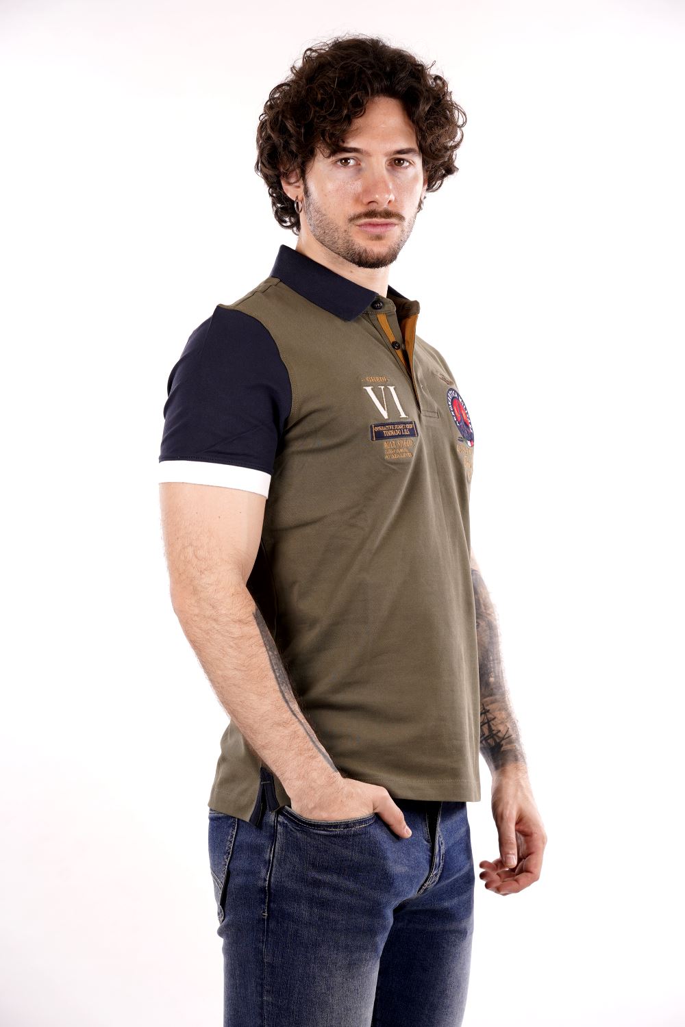Polo maniche corte AERONAUTICA MILITARE da Uomo - verde PO185694669 VERDEMILITARE