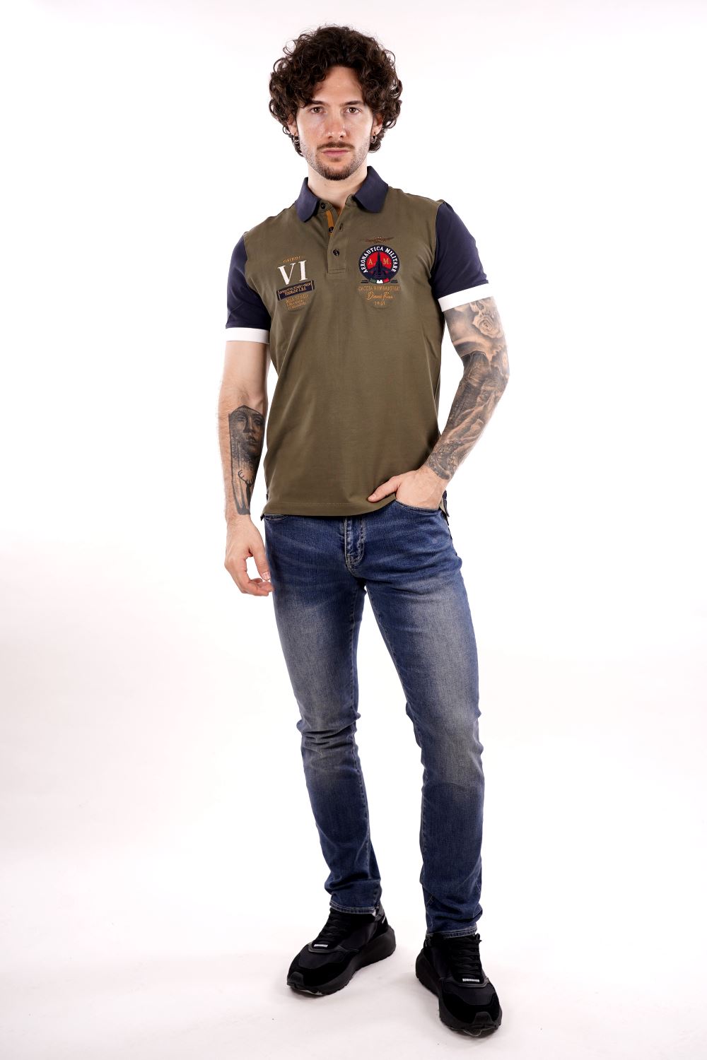 Polo maniche corte AERONAUTICA MILITARE da Uomo - verde PO185694669 VERDEMILITARE