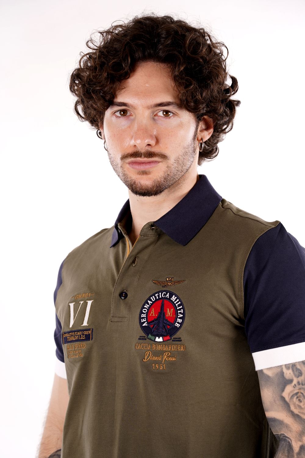 Polo maniche corte AERONAUTICA MILITARE da Uomo - verde PO185694669 VERDEMILITARE
