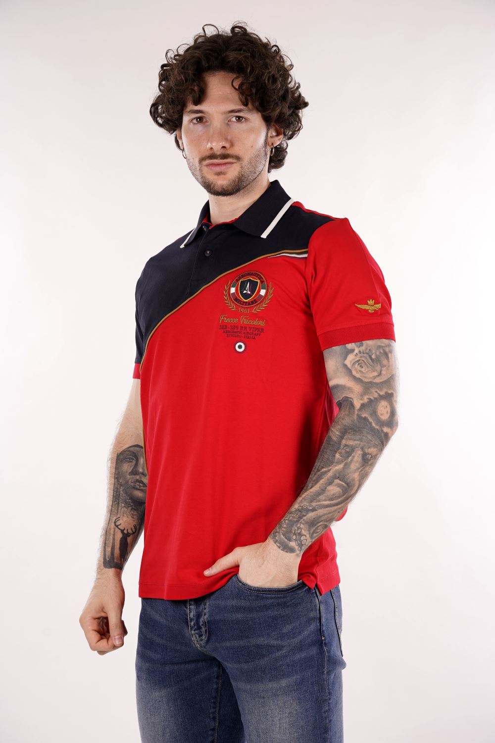Polo maniche corte AERONAUTICA MILITARE da Uomo - rosso PO185894620 ROSSOBLU