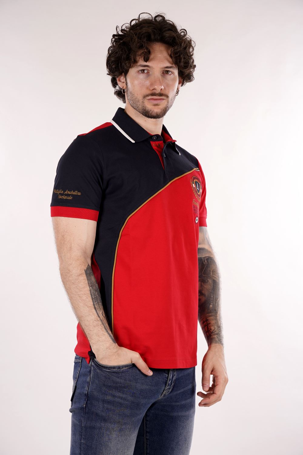 Polo maniche corte AERONAUTICA MILITARE da Uomo - rosso PO185894620 ROSSOBLU